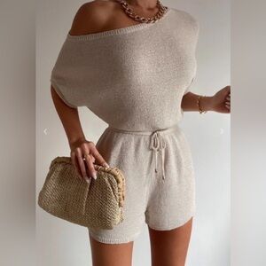 Runaway The Label Miami knit playsuit shorts romper Sz 8